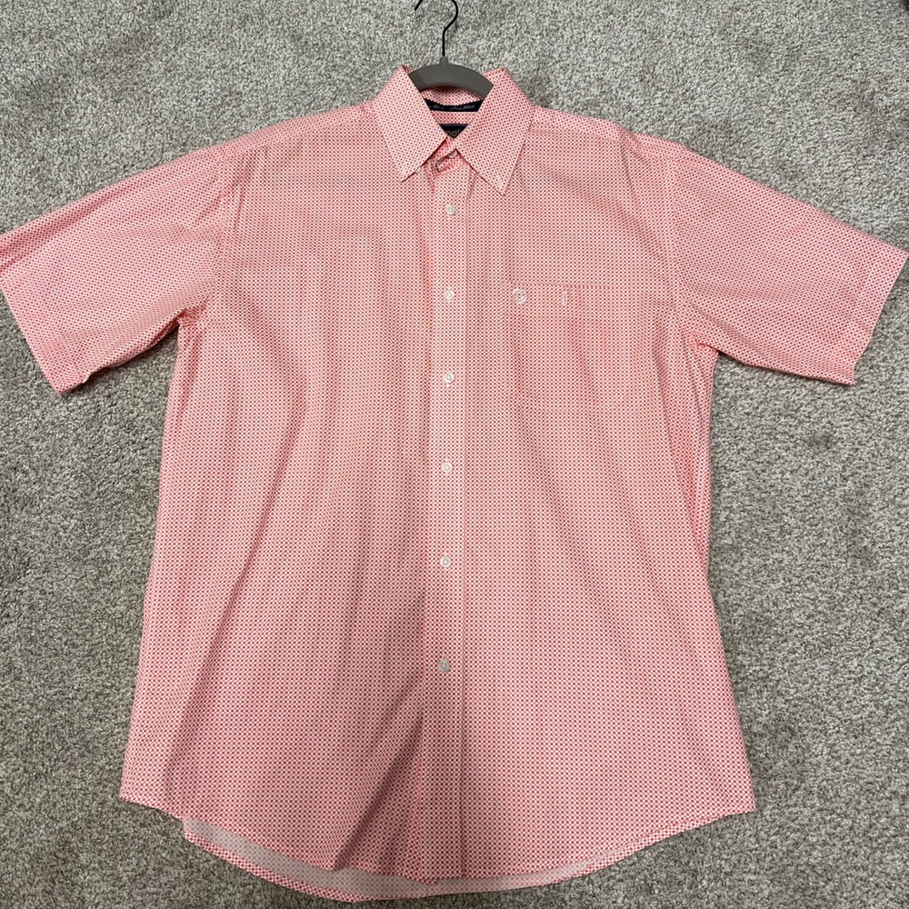 Wrangler Men's Red Patterned Casual Shirt